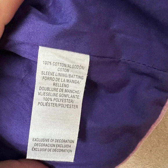 Heartstrings Girls' Quilted Jacket Size 4 Blue with Floral Accents Broken Zipper - Picture 14 of 15